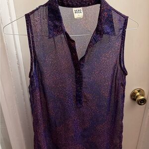 Vero Moda Sheer Purple and Pink Blouse